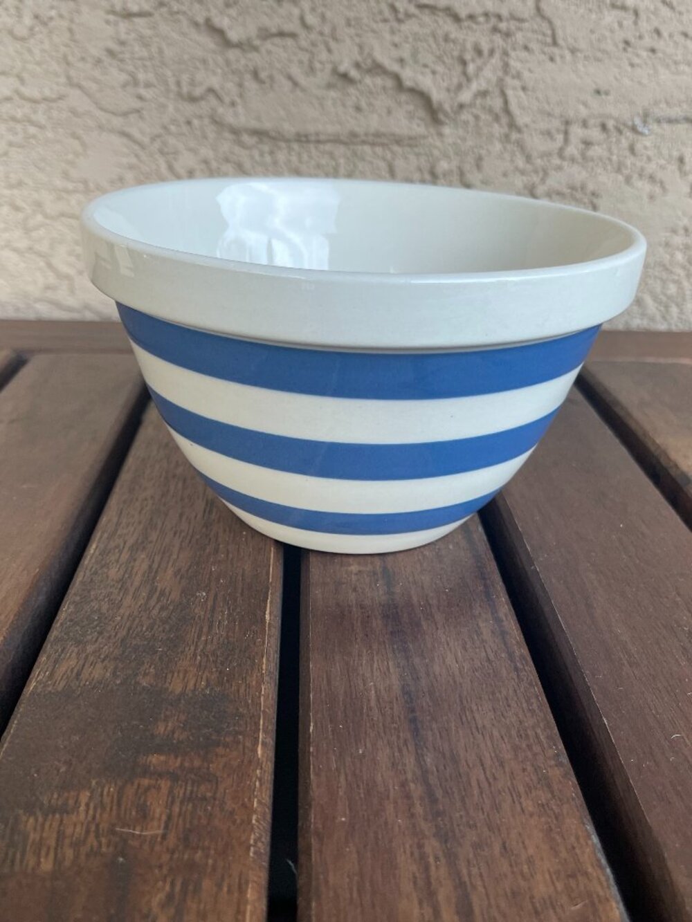 Art Deco T.G. Green Cornishware Blue & White Mixing Bowl